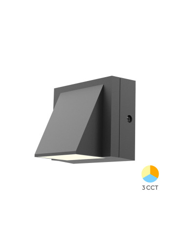 LED фасадна лампа VEKTA, 6W, 230VAC, 600lm, 3 в 1, IP65, BG38-02682, черна