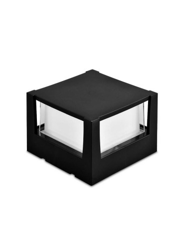 LED фасадна лампа Bulkhead, 15W, 230VAC, 1450lm, 3000K, топло бяла, IP65, BG38-01501, черен