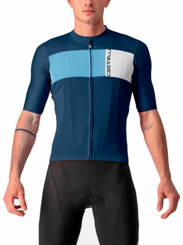 Castelli Prologo 7 Джърси Belgian Blue/Drive Blue-Silver Gray 2XL