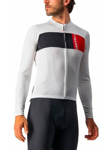 Castelli Prologo 7 Long Sleeve Джърси Ivory/Light Black-Red 2XL