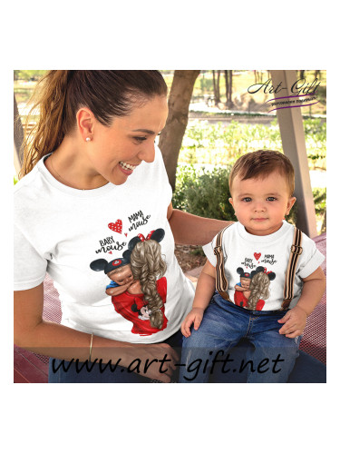 Комплект тениски - Baby and Mama mouse