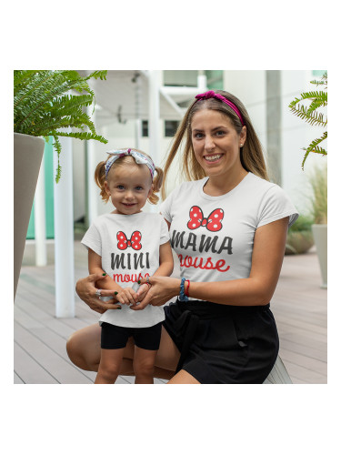Комплект тениски - Mama mouse, mini mouse