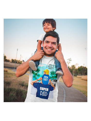Комплект тениски за баща и син - Super Dad
