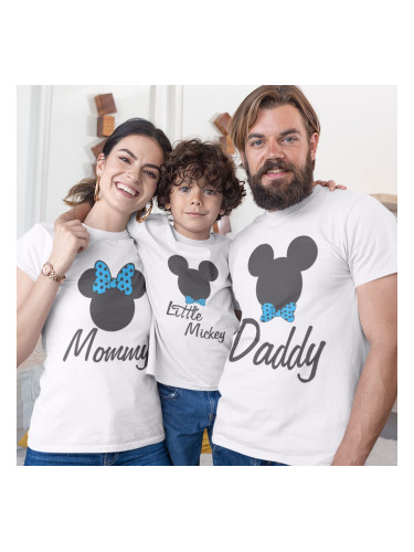 Комплект тениски - Mommy, Daddy and Brother Blue
