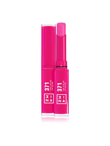 3INA The Color Lip Glow овлажняващо червило с блясък цвят 371 - Electric, hot pink 1,6 гр.