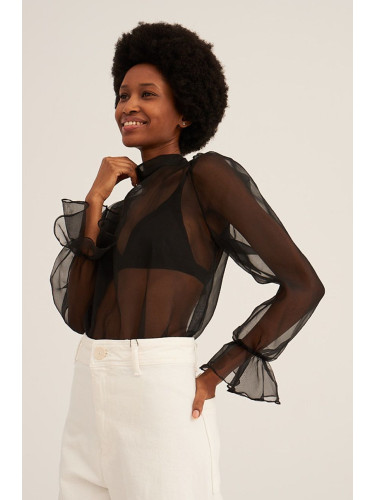 Блуза Undress Code дамска в черно с изчистен дизайн