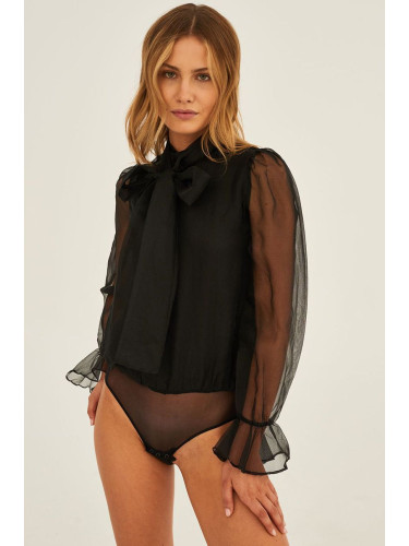 Блуза Undress Code дамска в черно с изчистен дизайн