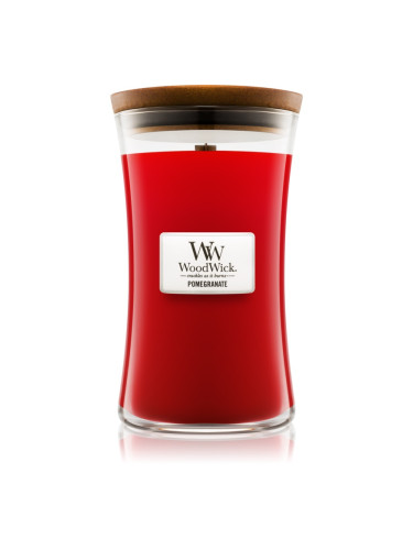Woodwick Pomegranate ароматна свещ с дървен фитил 609,5 гр.