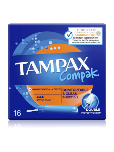Tampax Compak Super Plus тампони с апликатор 16 бр.