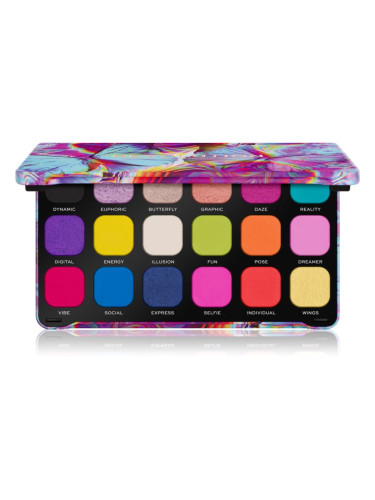 Makeup Revolution Forever Flawless палитра от сенки за очи цвят Digi Butterfly 18 x 1.1 гр.