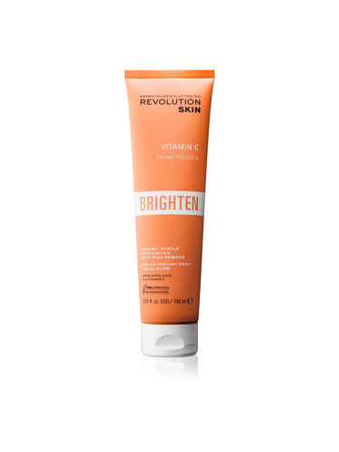 Revolution Skincare Brighten Vitamin C озаряващ почистващ гел с пилинг ефект 150 мл.