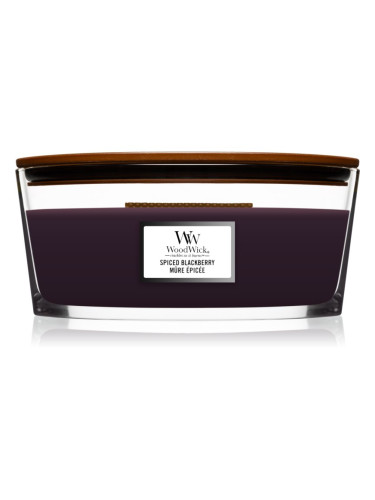 Woodwick Spiced Blackberry ароматна свещ с дървен фитил (hearthwick) 453,6 гр.