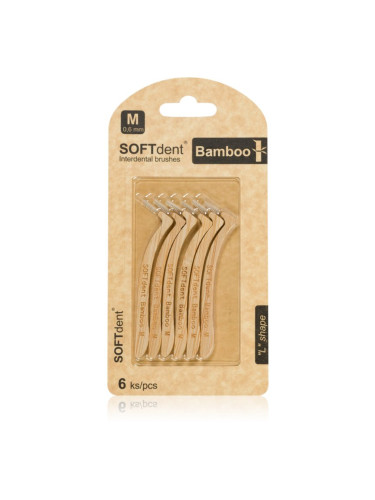 SOFTdent Bamboo Interdental Brushes четки за междузъбно пространство от бамбук 0,6 mm 6 бр.
