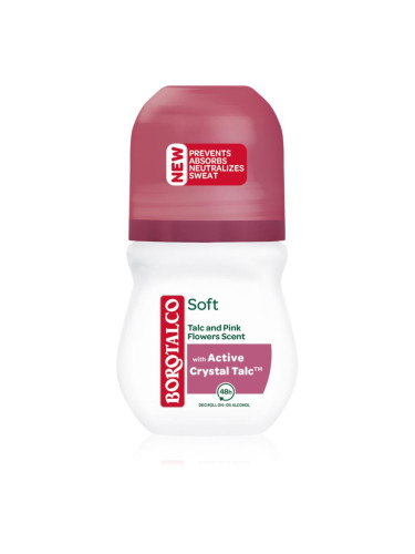 Borotalco Soft Talc & Pink Flower дезодорант roll-on без алкохол 50 мл.