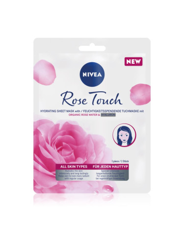 NIVEA Rose Touch хидратираща платнена маска 1 бр.
