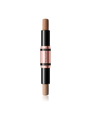 Makeup Revolution Fast Base двустранна контурираща писалка цвят Fair 2x4,3 гр.