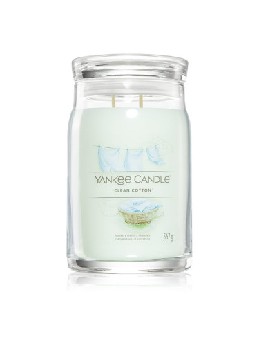 Yankee Candle Clean Cotton ароматна свещ Signature 567 гр.