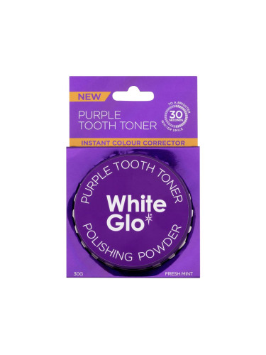 White Glo Purple Tooth Toner Polishing Powder Избелване на зъби 30 гр