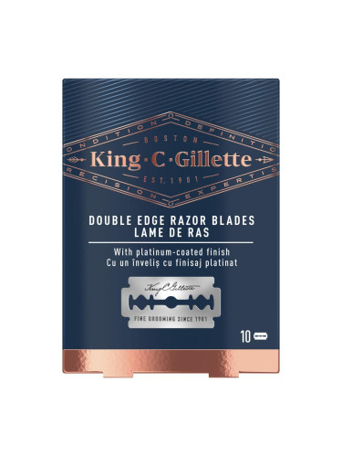 Gillette King C. Double Edge Safety Razor Blades Резервни ножчета за мъже Комплект