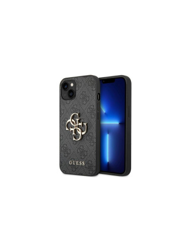 Оригинален кейс Guess 4G Big Metal Logo, За iPhone 14 Pro (6.1), Черен