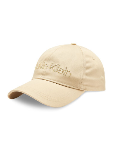 Calvin Klein Шапка с козирка Must Minimum Logo K60K610613 Бежов