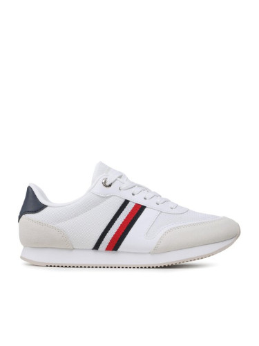 Tommy Hilfiger Сникърси Essential Stripes Runner FW0FW07382 Бял