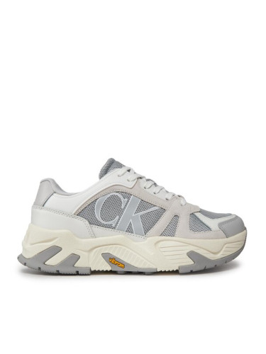 Calvin Klein Jeans Сникърси Chunky Runner Vibram Lth Mix YM0YM00719 Сив