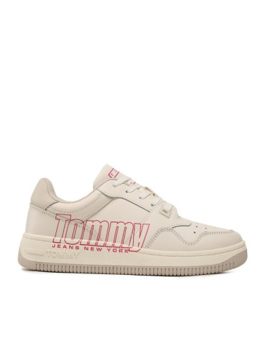 Tommy Jeans Сникърси Tjw Retro Basket Branding Lc EN0EN02264 Бял