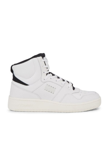 Tommy Jeans Сникърси Basket Mid EM0EM01258 Бял