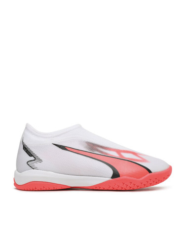 Puma Обувки за футбол Ultra Match+ Laceless Junior Indoor Soccer 107517 01 Бял