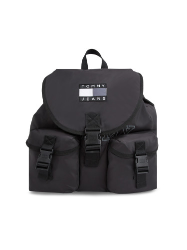 Раница Tommy Jeans Tjm Heritage Flap Backpack AM0AM11656 Черен