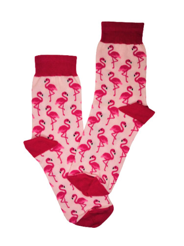 Чорапи с розово фламинго