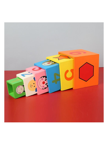 Детски дървени образователни кубчета