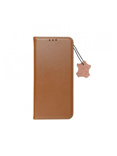 Калъф тип книга от естествена кожа FORCELL Smart Pro - Xiaomi Poco M4 Pro 5G / Redmi Note 11S 5G / 11T 5G кафяв