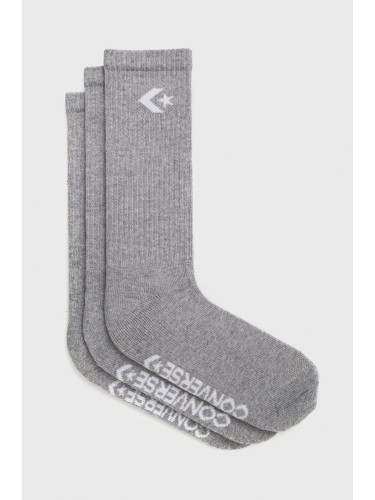 Чорапи Converse 3 чифта в сиво