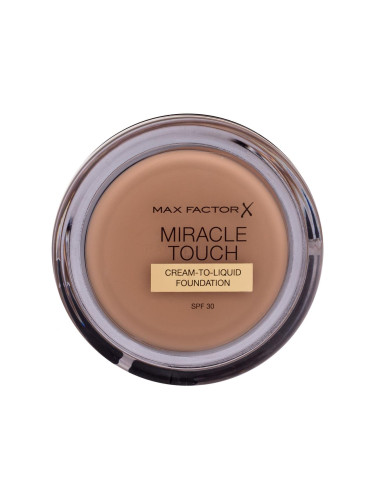 Max Factor Miracle Touch Cream-To-Liquid SPF30 Фон дьо тен за жени 11,5 гр Нюанс 080 Bronze