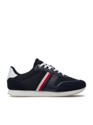 Tommy Hilfiger Сникърси Essential Stripes Runner FW0FW07382 Тъмносин