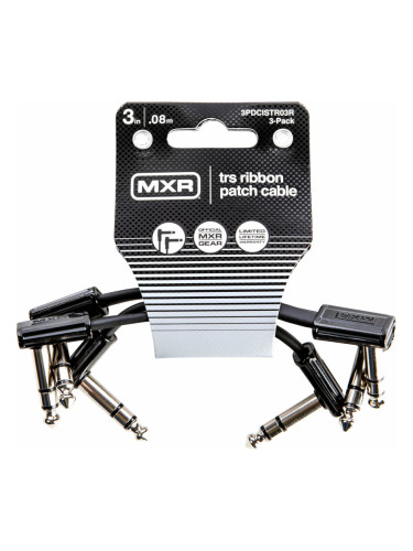 Dunlop MXR DCISTR03R Ribbon TRS Cable 3 Pack 8 cm Ъглов - Ъглов Пач кабел