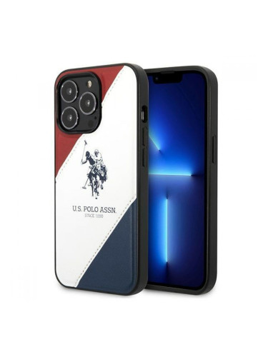 Гръб U.S. Polo Assn Tricolor Embossed за Apple iPhone 14 Pro Max, USHCP14XPSO3