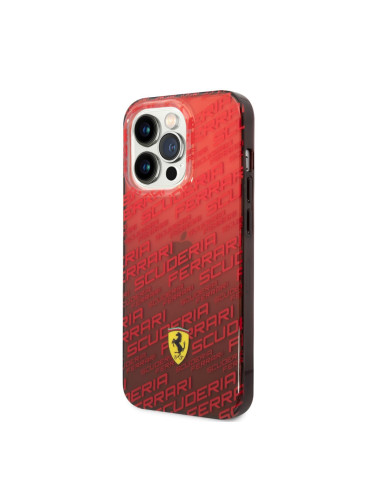 Поликарбонатен гръб Ferrari Gradient TPU Scuderia Case за Apple iPhone 14 Pro Red, FEHCP14LEAOR