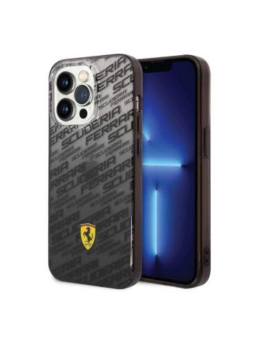 Поликарбонатен гръб Ferrari Gradient TPU Scuderia Case за Apple iPhone 14 Pro Black, FEHCP14LEAOK