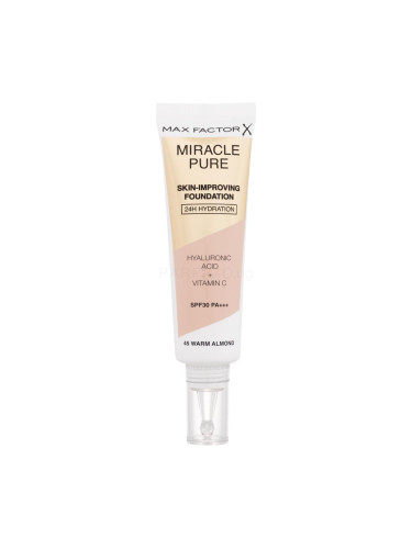 Max Factor Miracle Pure Skin-Improving Foundation SPF30 Фон дьо тен за жени 30 ml Нюанс 45 Warm Almond