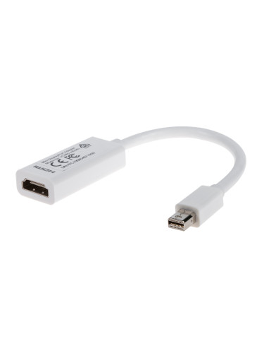 mini Displayport адаптер, mini Displayport-HDMI, 0.2m, бял, 4K, ATEN