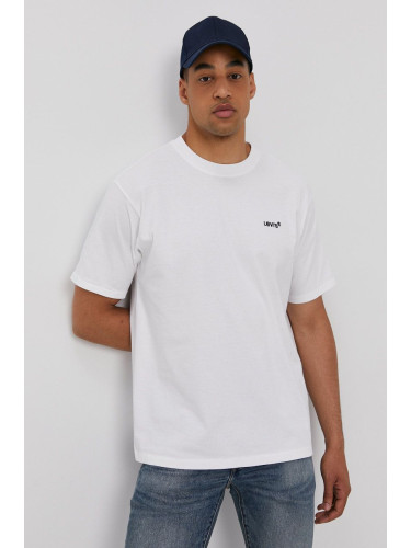 Тениска Levi's мъжка в бяло с изчистен дизайн