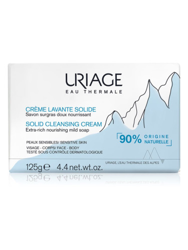 Uriage Hygiène Solid Cleansing Cream нежно почистващ крем с термална вода z francouzských Alp 125 гр.