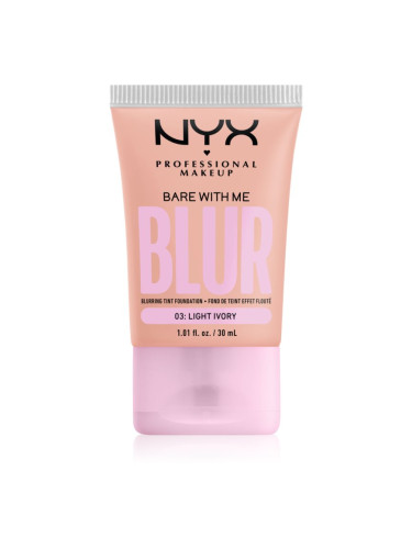 NYX Professional Makeup Bare With Me Blur Tint хидратиращ фон дьо тен цвят 03 Light Ivory 30 мл.