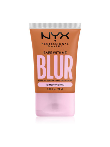 NYX Professional Makeup Bare With Me Blur Tint хидратиращ фон дьо тен цвят 12 Medium Dark 30 мл.