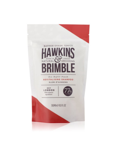 Hawkins & Brimble Revitalising Shampoo Eco Refill Pouch ревитализиращ шампоан за мъже резервен пълнител 300 мл.