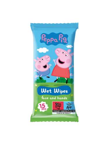 Peppa Pig Wet Wipes мокри почистващи кърпички за деца 15 бр.