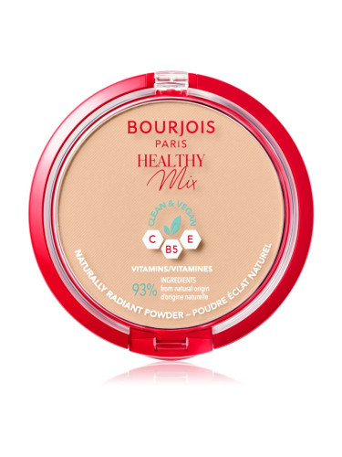 Bourjois Healthy Mix матираща пудра за сияен вид на кожата цвят 04 Golden Beige 10 гр.